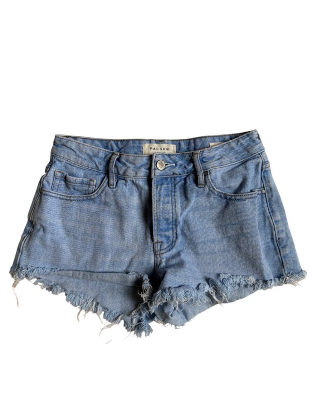 PacSun Mid Rise Denim Shorts (Light Wash) - Size 24